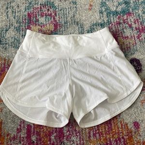 lululemon white speed ups. size 0. worn once